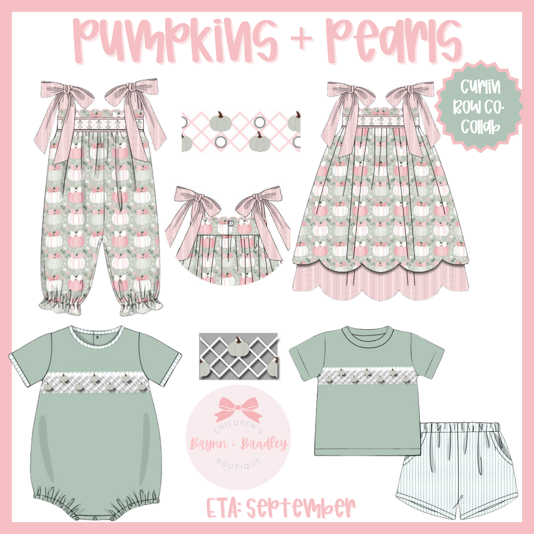 RTS: Pumpkins + Pearls Girl Romper
