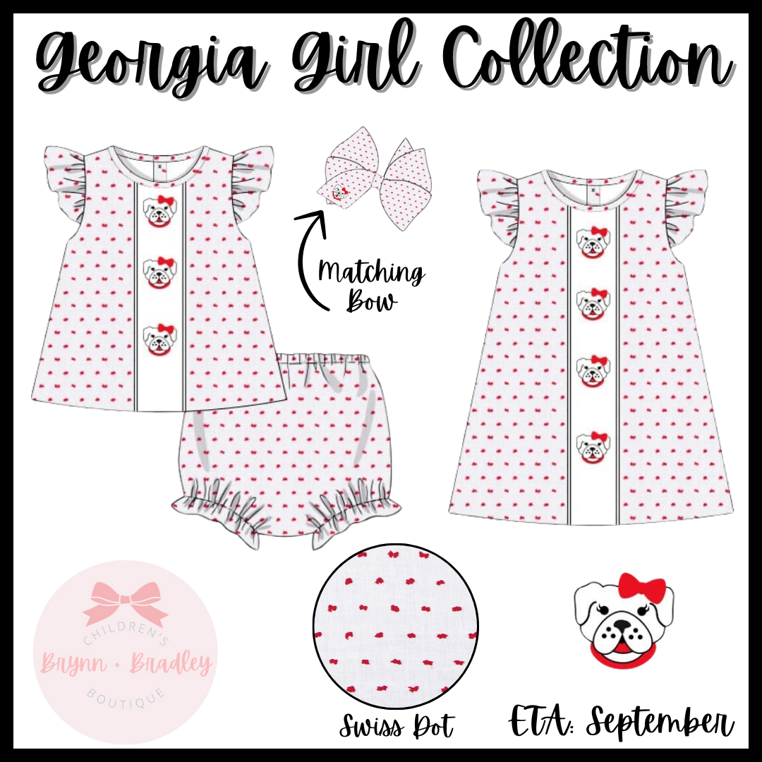 RTS: Girl’s Swiss Dot Bulldog Dress