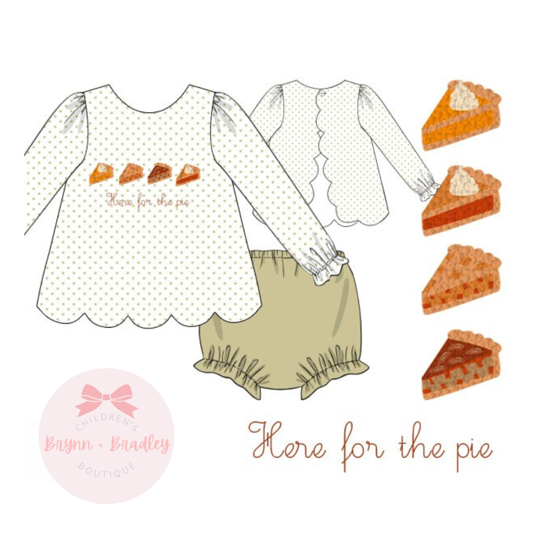 RTS: Here for the Pie Girl Diaper Set