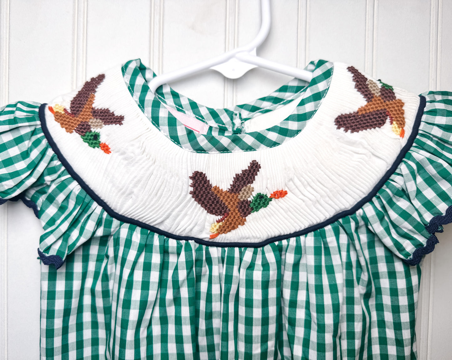 Girl’s Mallard Smocked Bubble