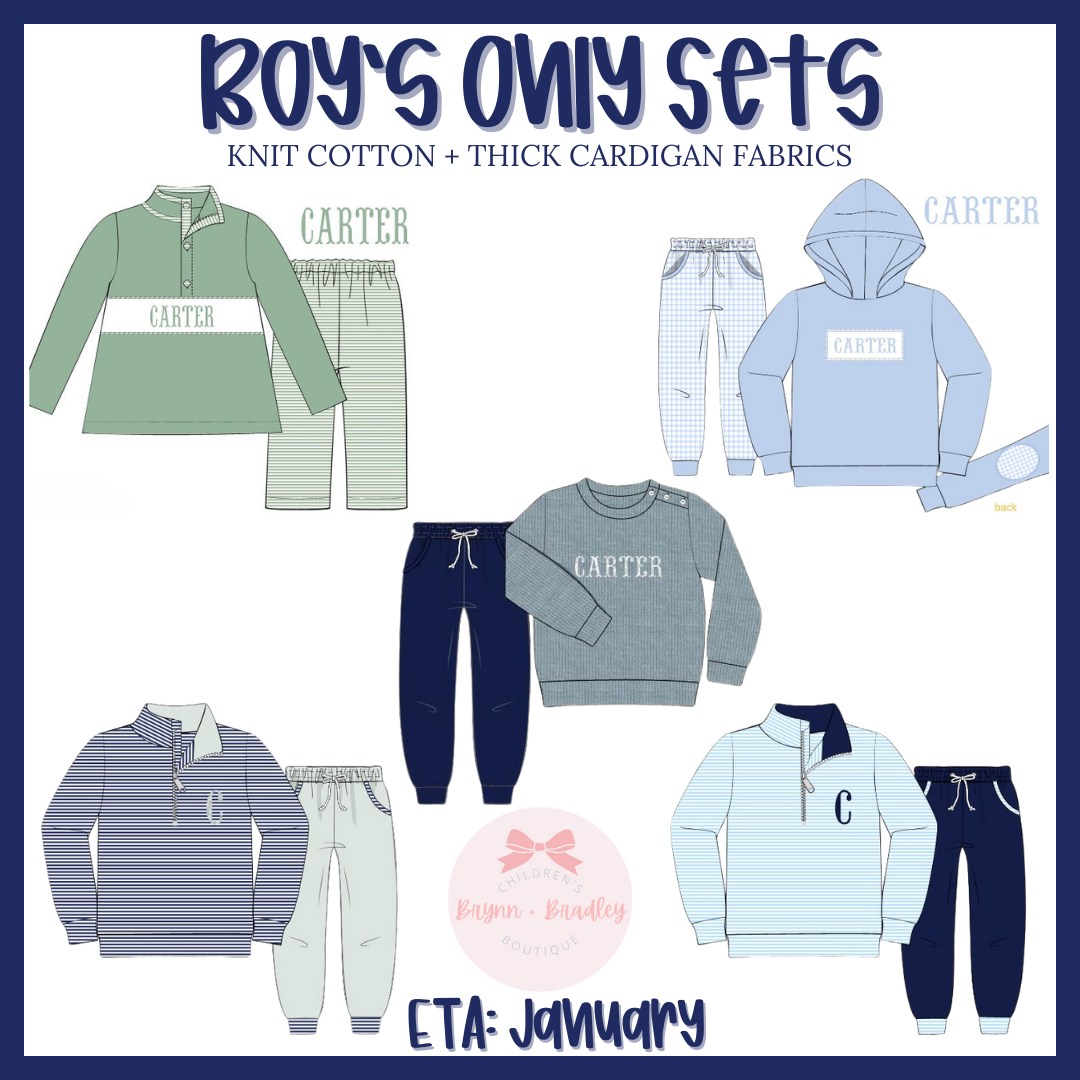 PO21: Boy’s Only Sets: Blue Gingham Hoodie Set
