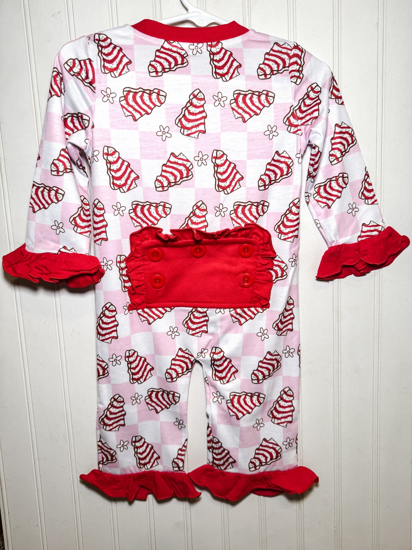 RTS: Girl Christmas Tree Cakes Ruffle Zippy
