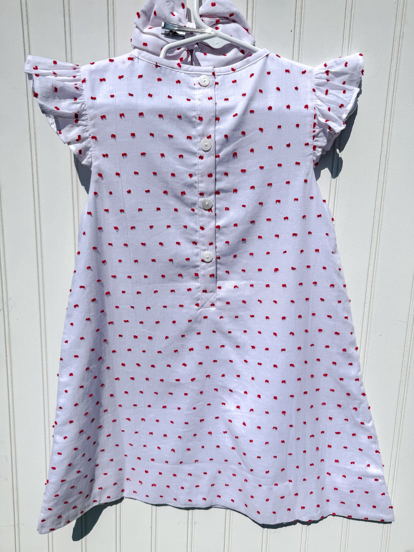RTS: Girl’s Swiss Dot Bulldog Dress