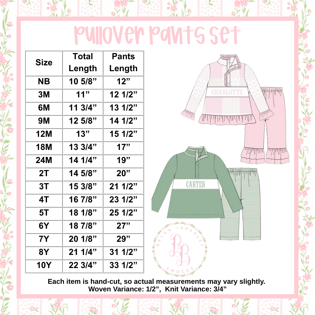 Child’s Pullover Pants Set