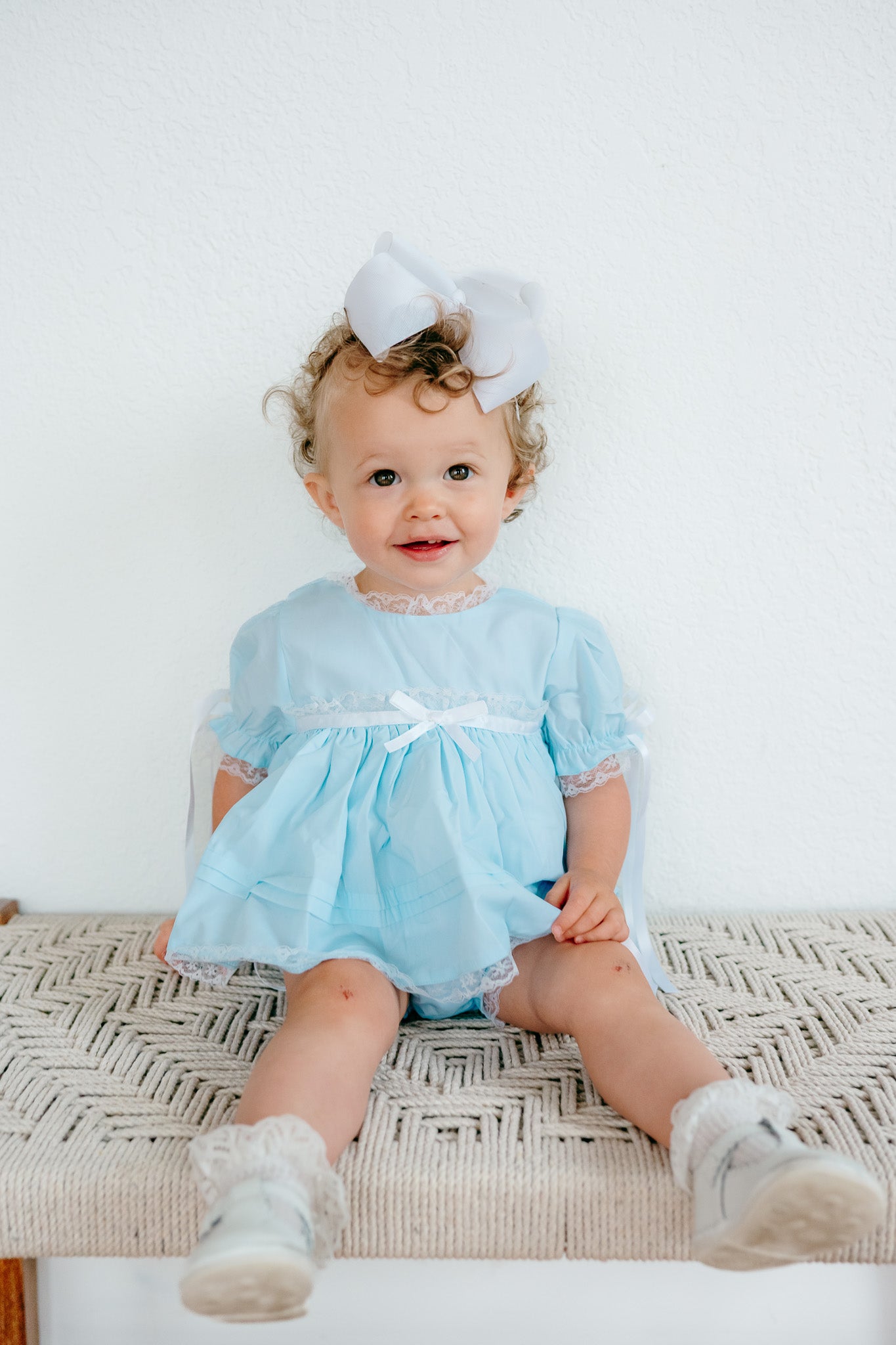 RTS: Girl’s Blue Heirloom Diaper Set