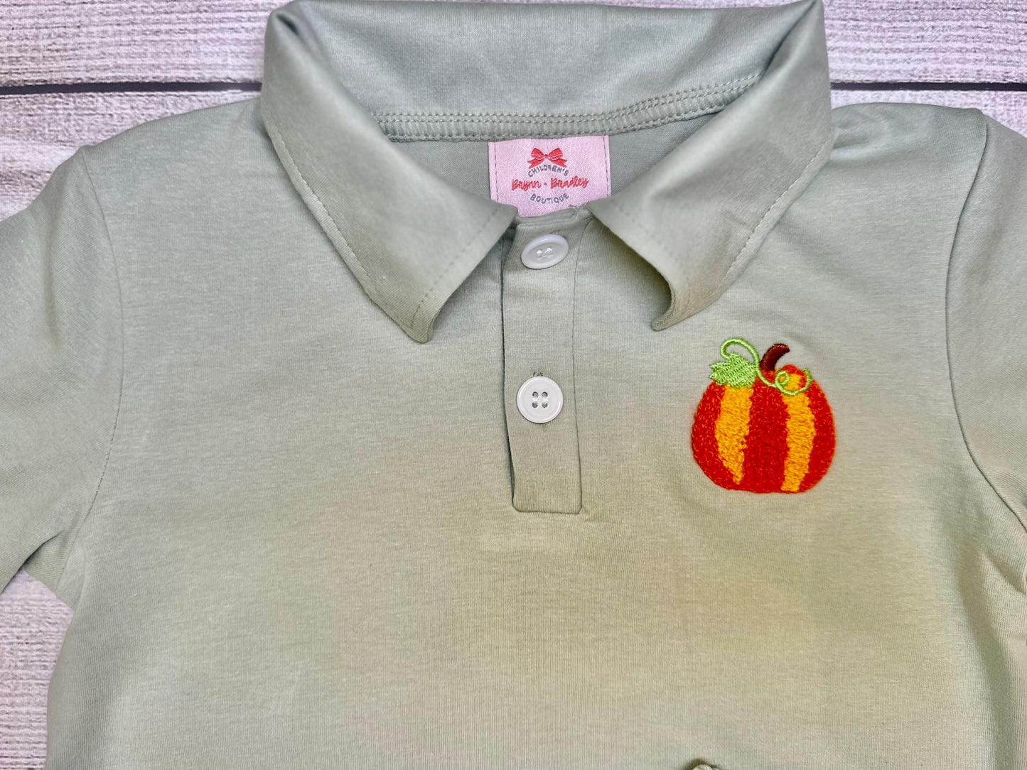 RTS: Boy’s Pumpkin Polo/Shorts Set