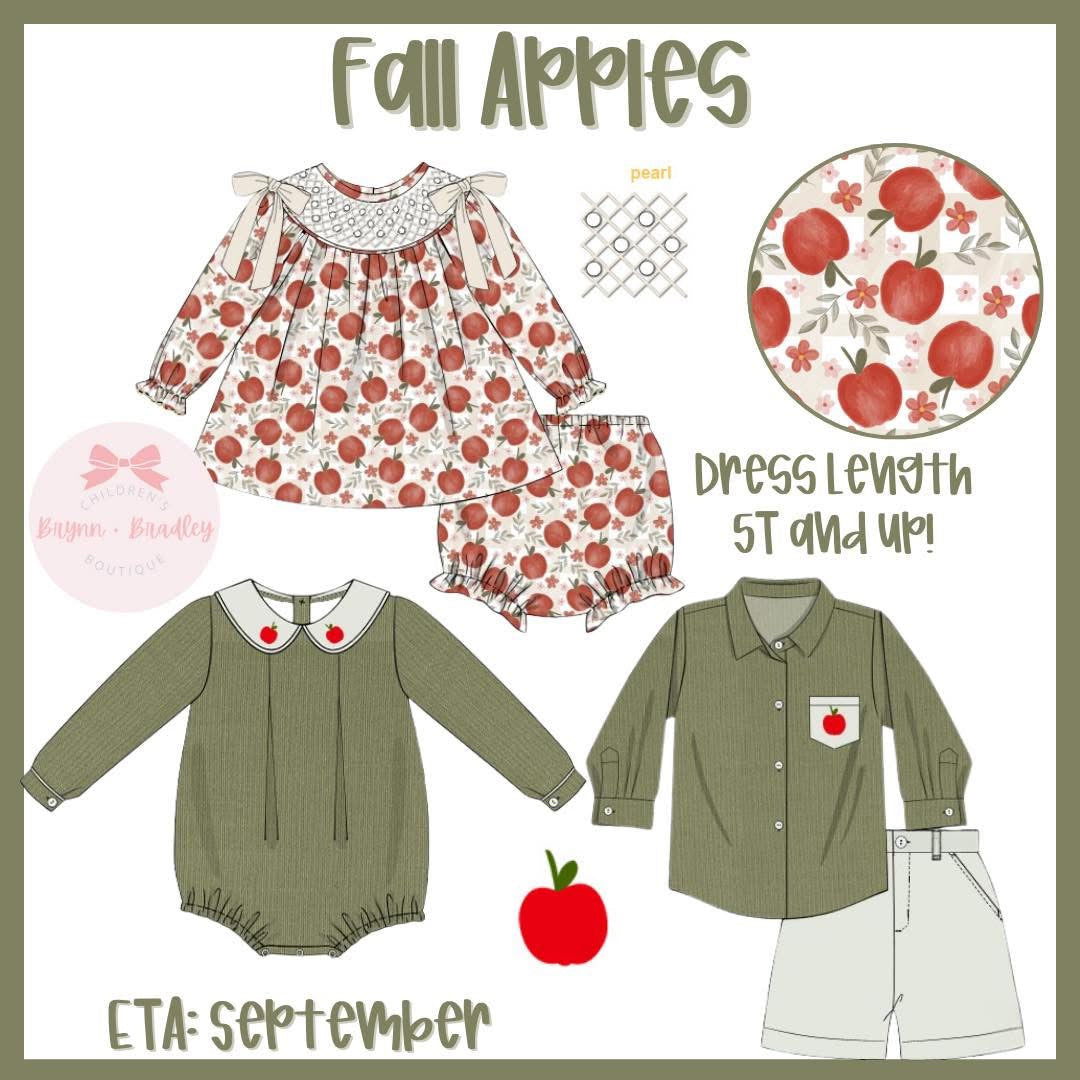 RTS: Fall Apples Girl Bloomer Set