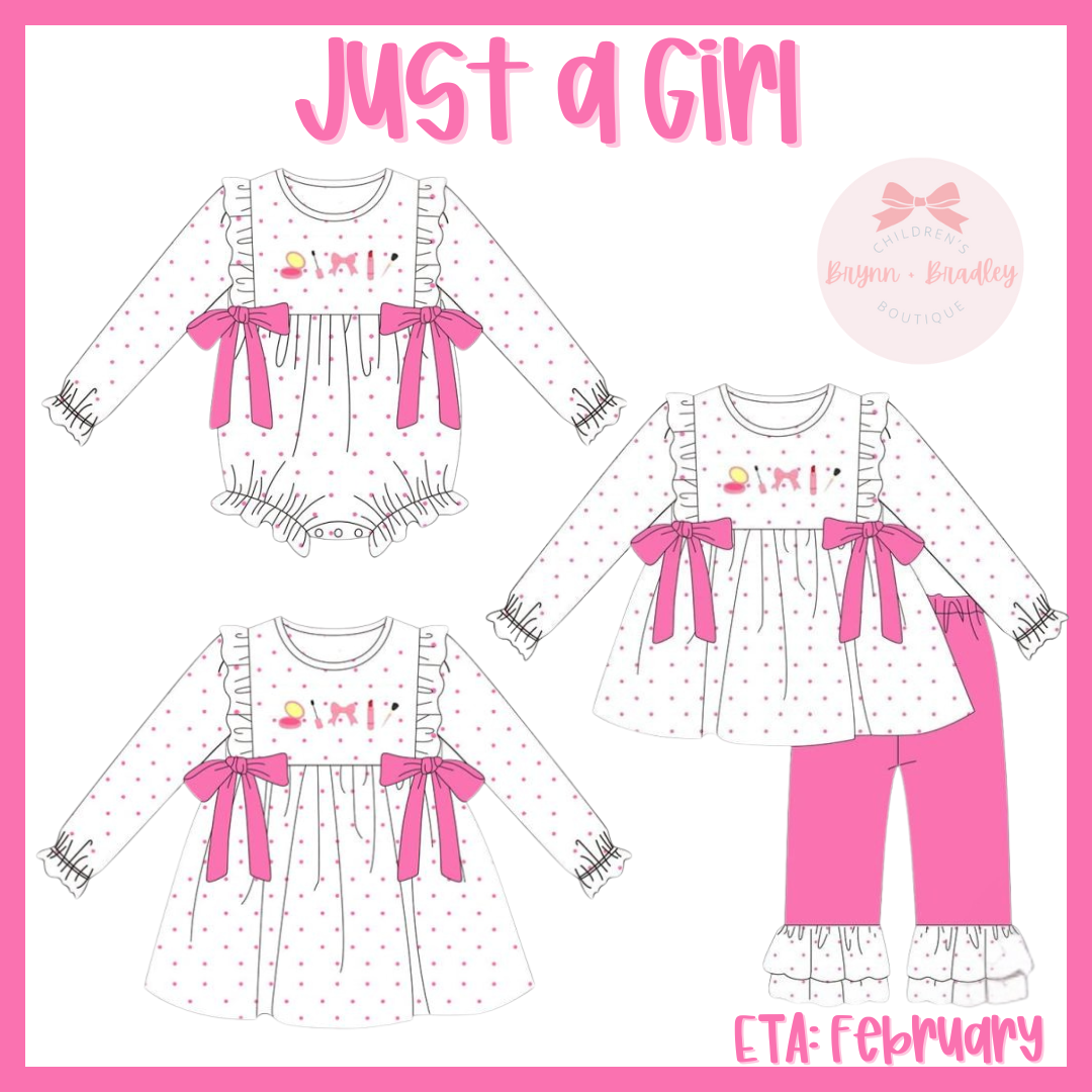 RTS: Girl’s Just a Girl Pants Set