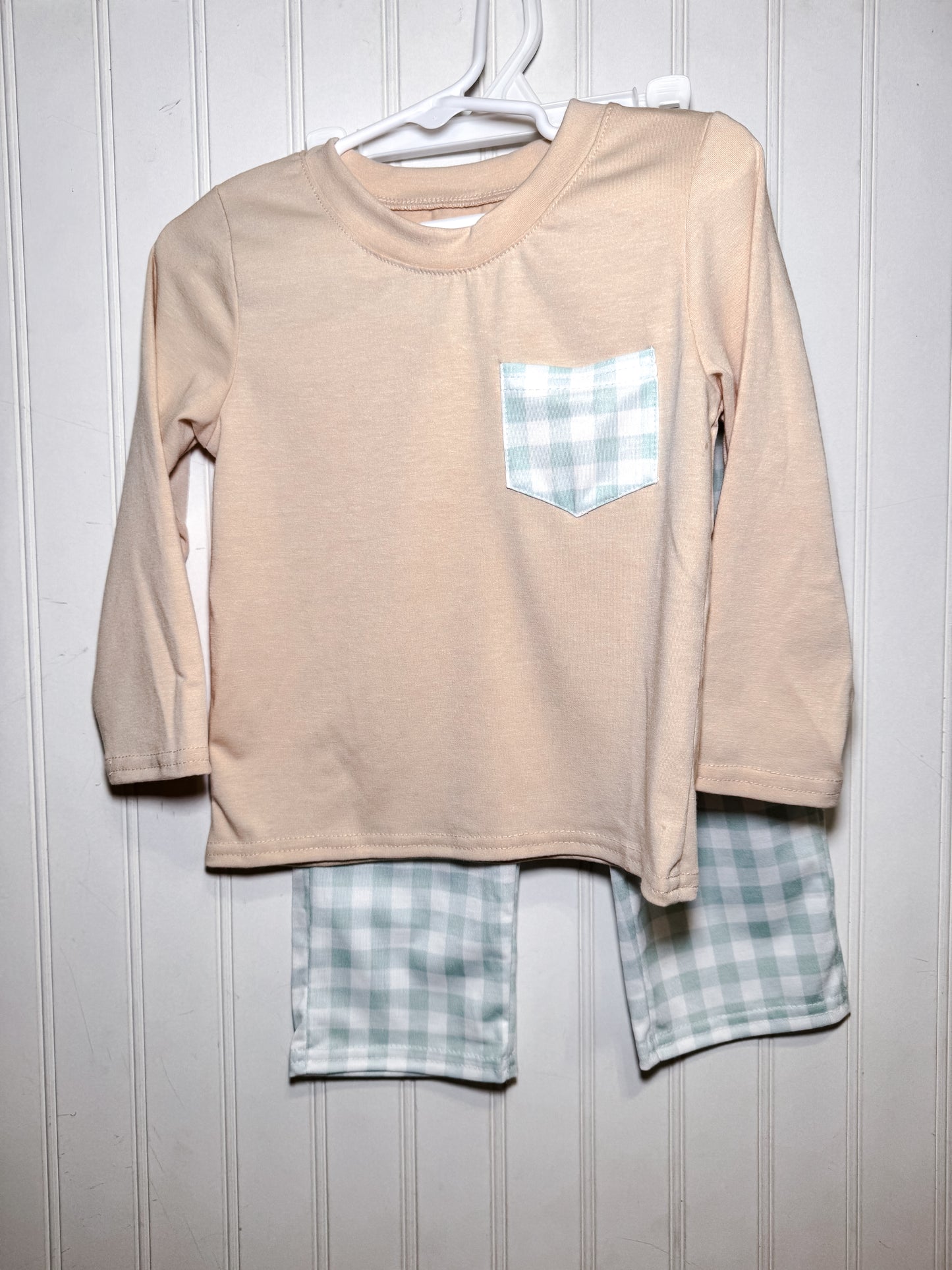 RTS: Boy’s Gingham Lounge Pants Set