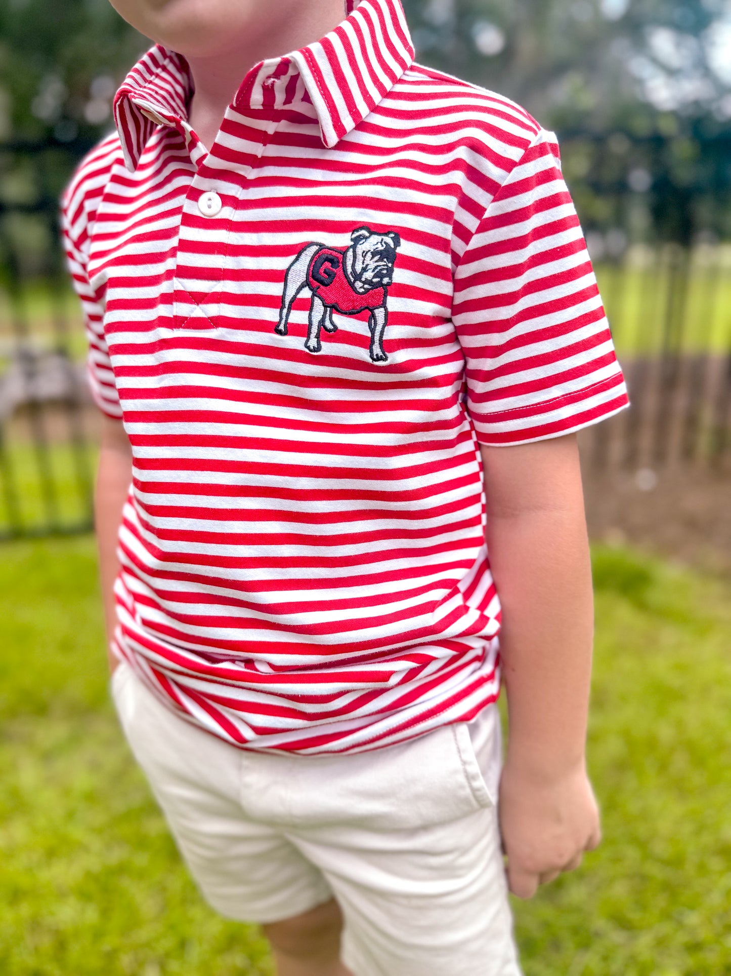RTS: Red + Black Gameday Boy Polo Shirt