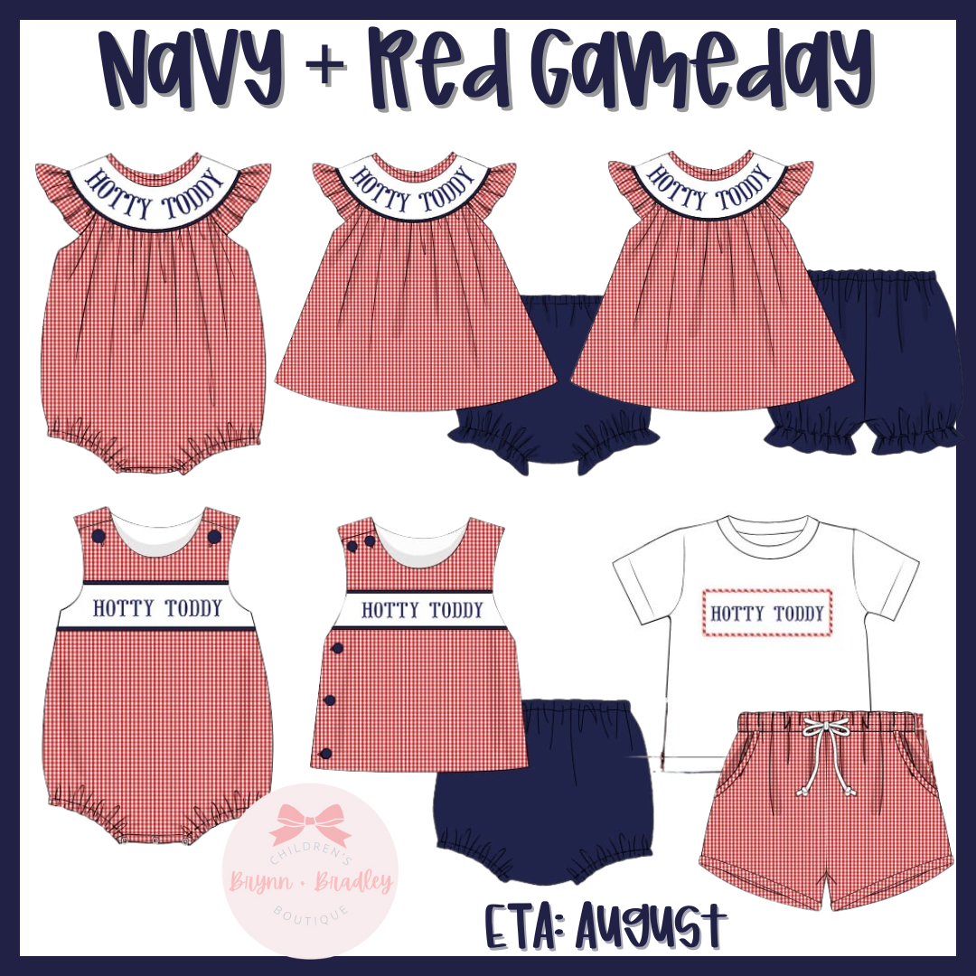 PO17: Navy + Red Gameday Boy Bubble