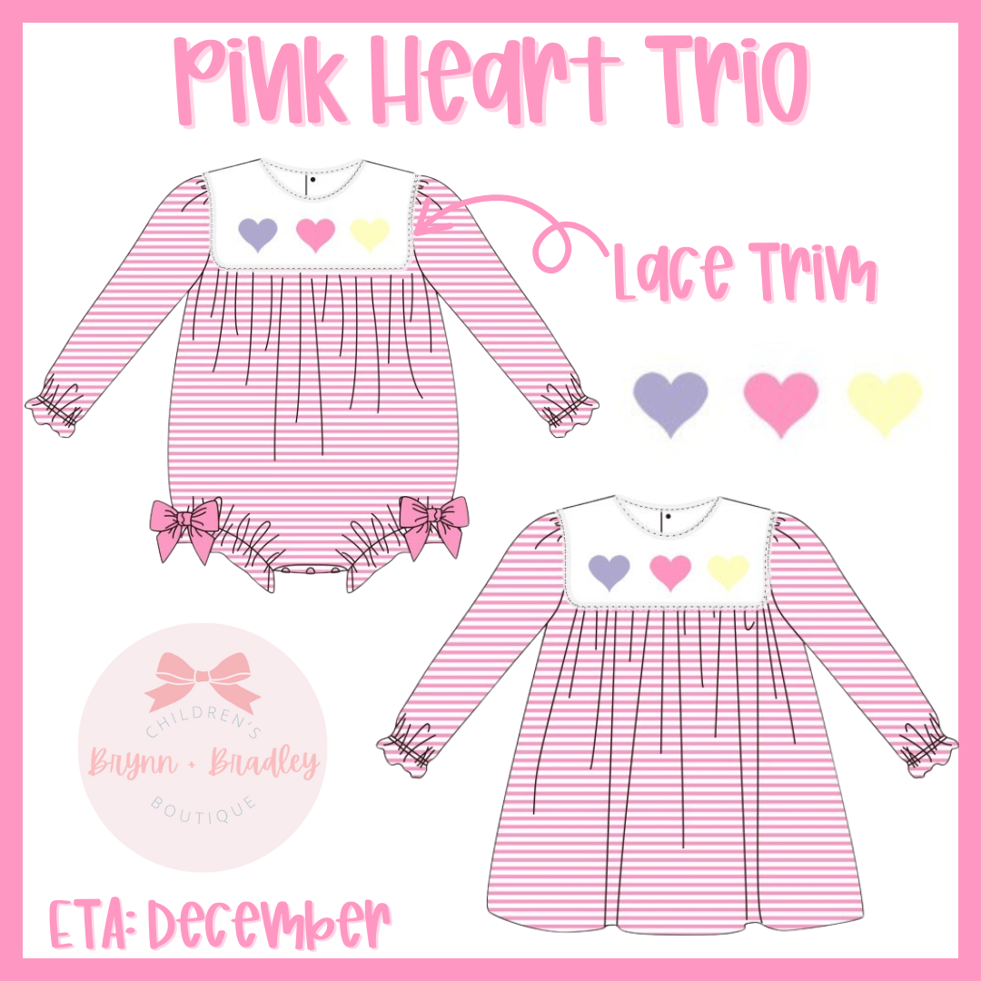 Preorder Pink Heart Trio Collection- ETA: December
