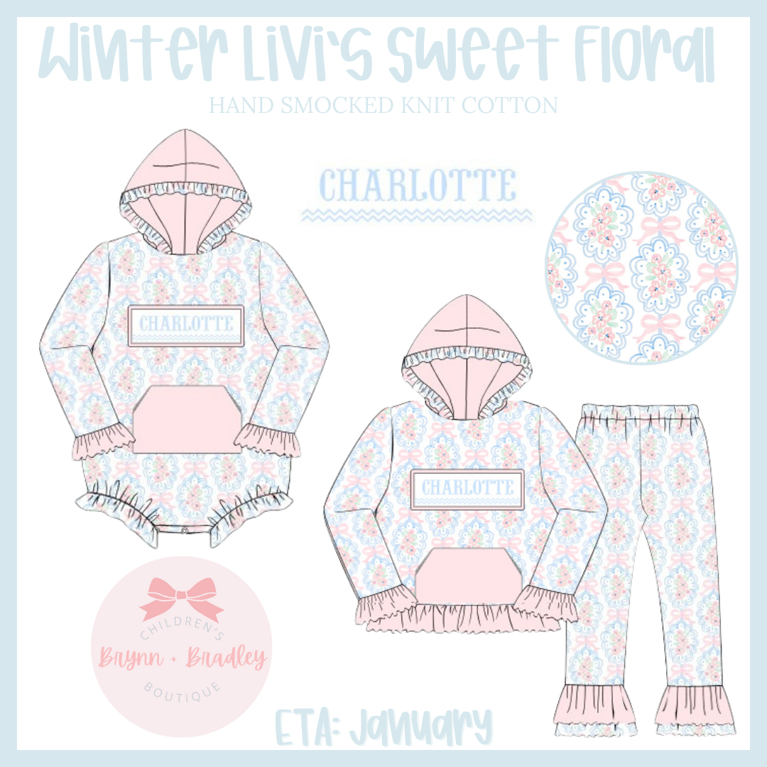 PO21: Winter Livi’s Sweet Floral: Girl Hooded Bubble
