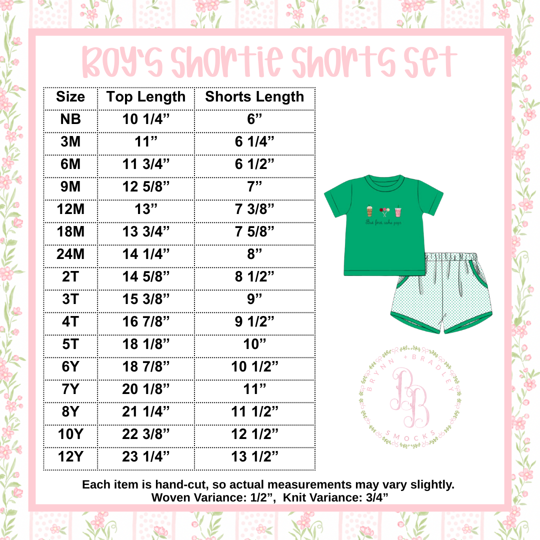 Boy Shortie Shorts Set