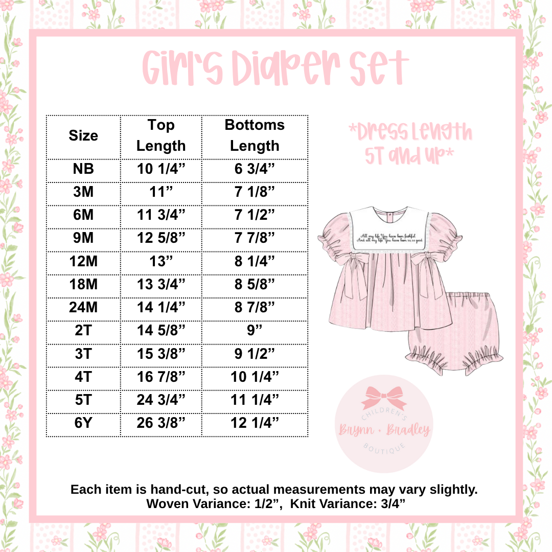 RTS: Hop Little Bunnies Girl Diaper Set **Dress Length 5T-6T!**