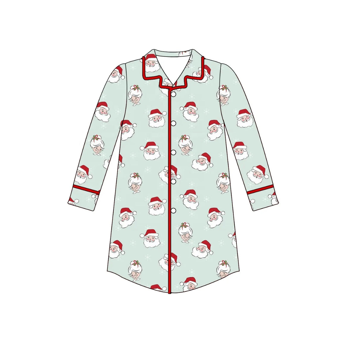 RTS: Mom Clause Family Button Down Nightgown