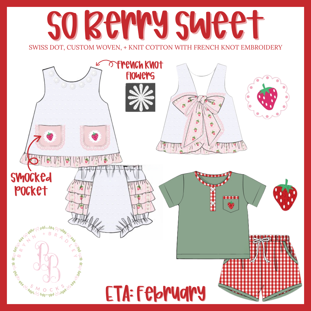 WS PO22: So Berry Sweet Girl Diaper Set