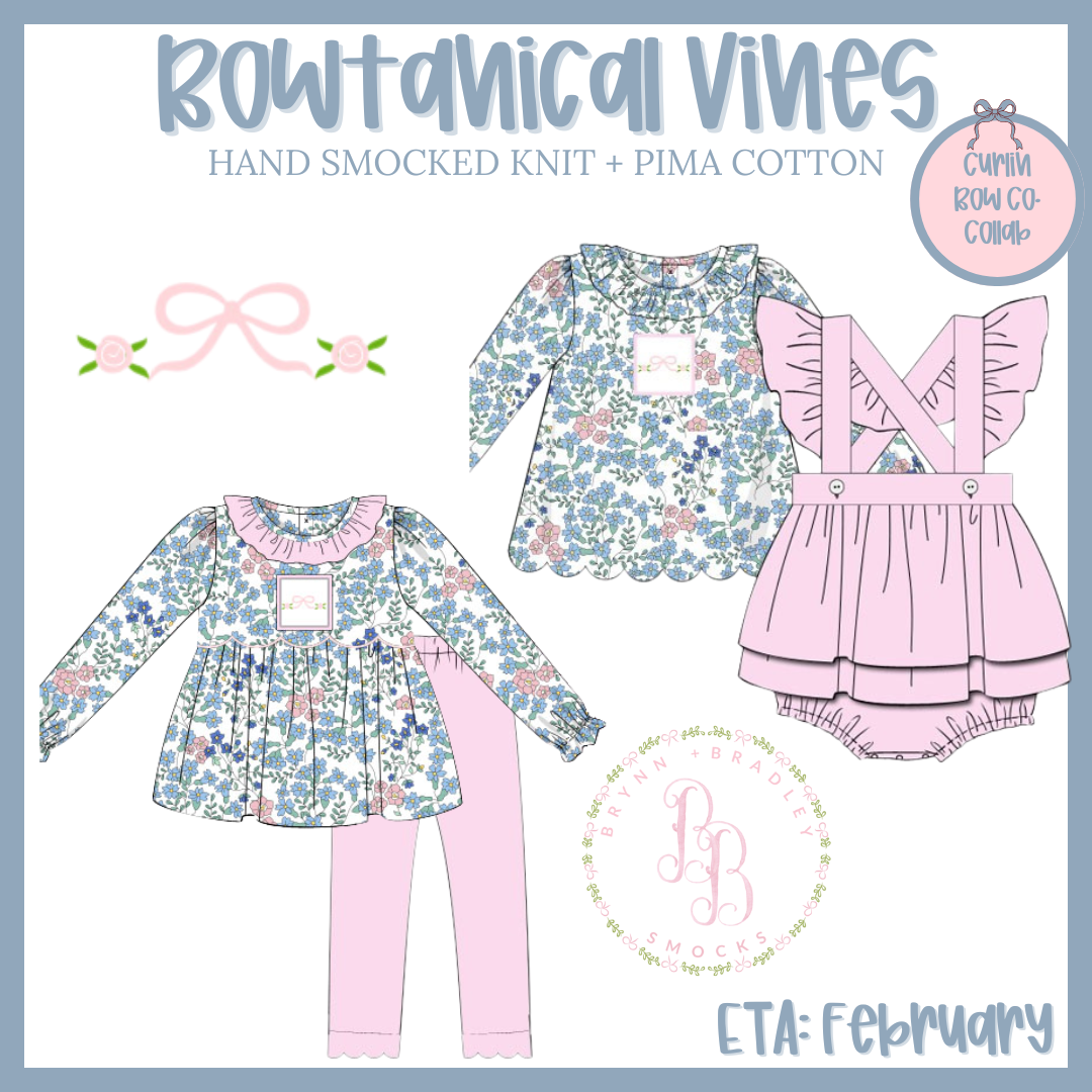 WS PO22: Bowtanical Vines Girl Skirted Bubble Set
