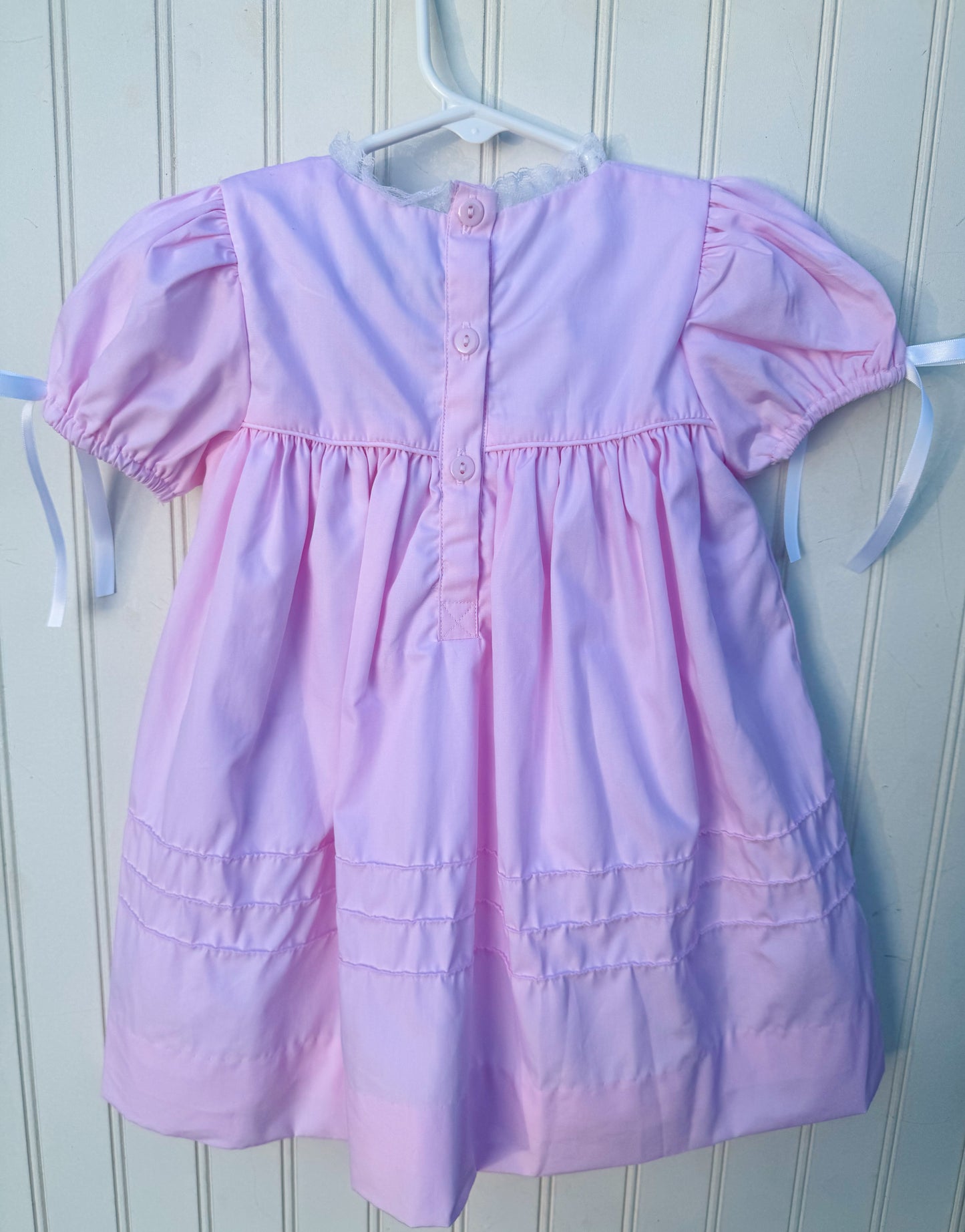 RTS: Girl’s Geo Smocked Pearls + Roses Dress