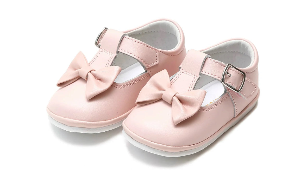 RTS: Minnie Bow Leather Mary Jane Shoe- Pink