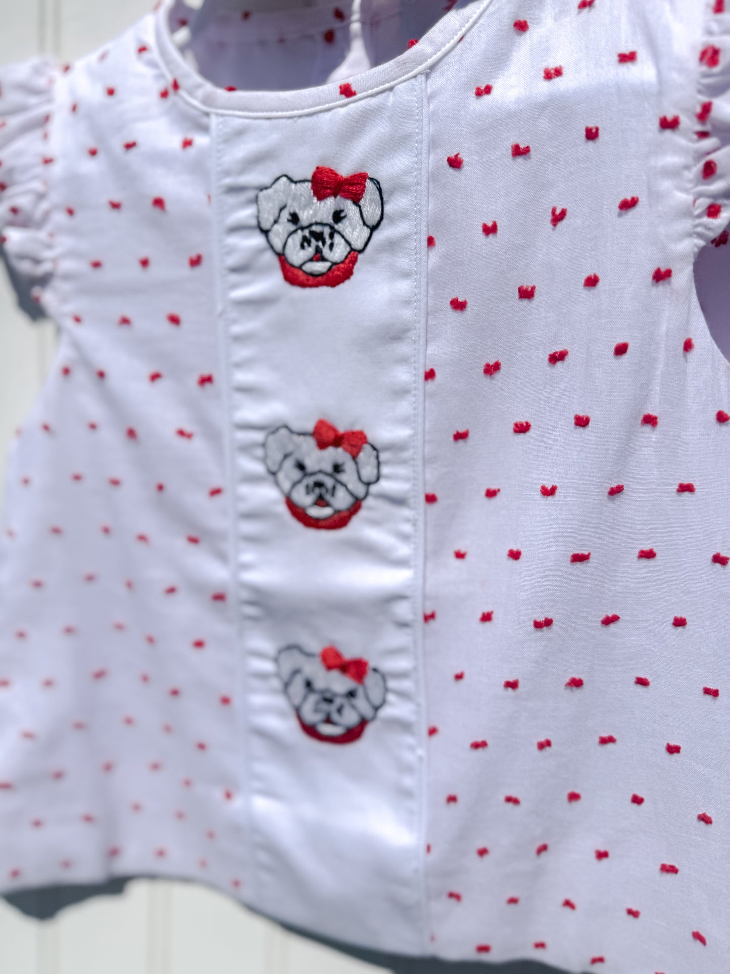 RTS: Girl’s Swiss Dot Bulldog Dress