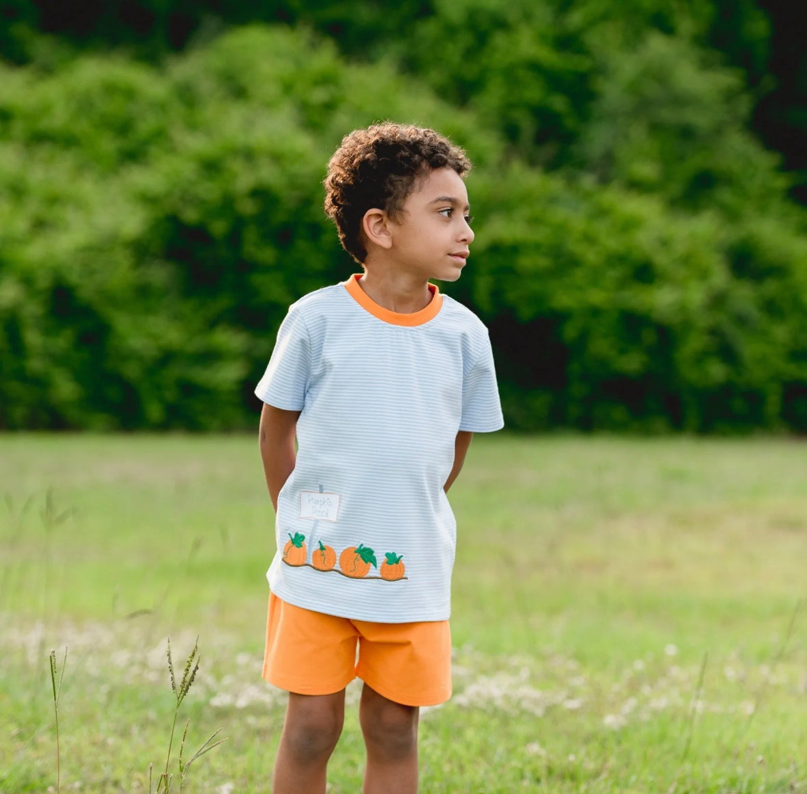 RTS: Boy’s Pumpkin Patch Shorts Set
