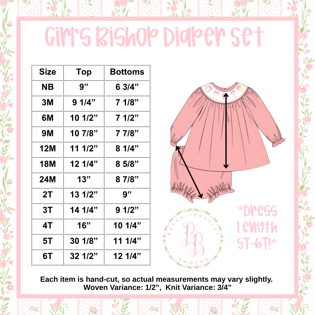 Girl Bishop Diaper Set