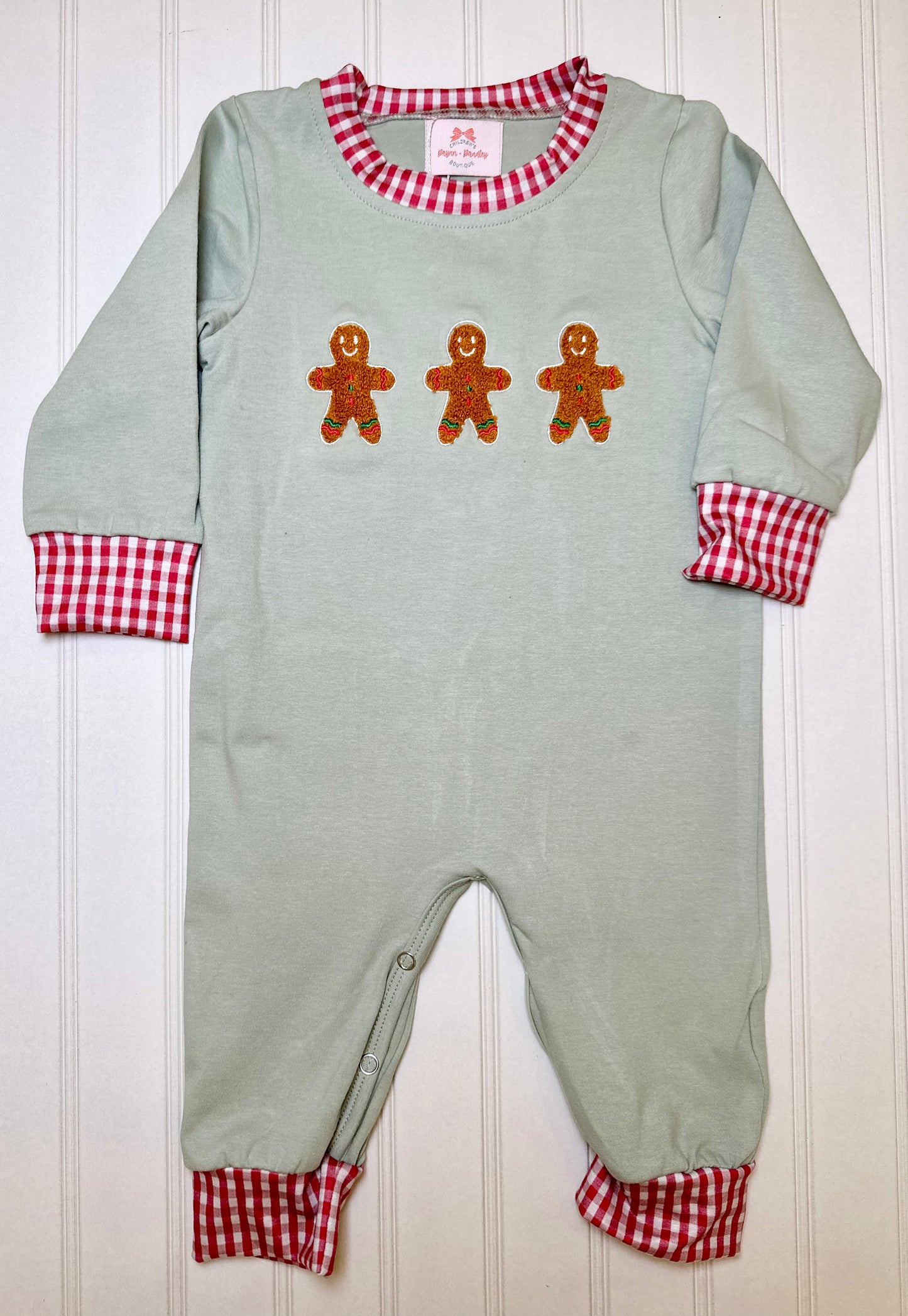 RTS: Boy’s Gingerbread Trio Romper