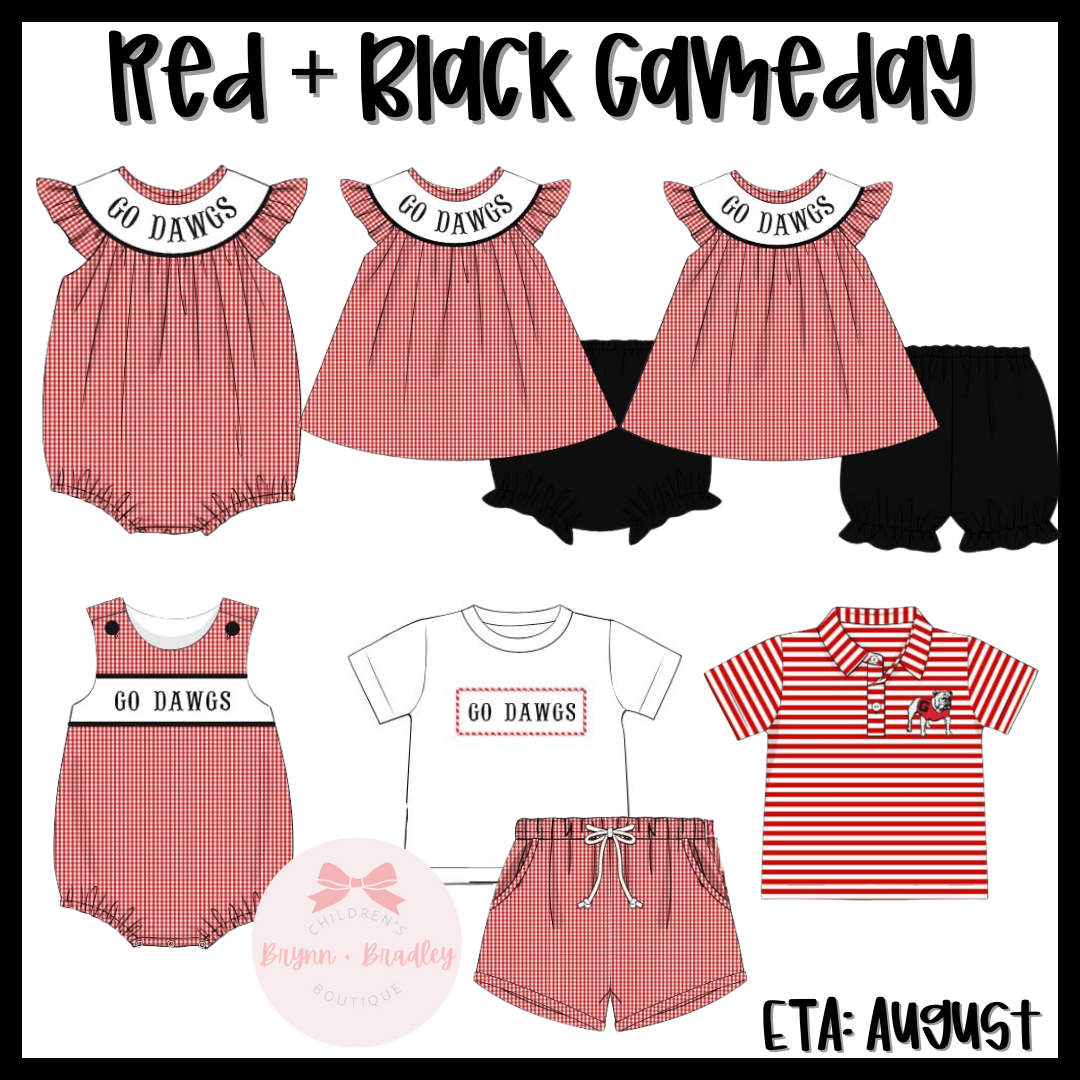 RTS: Red + Black Gameday Boy Polo Shirt