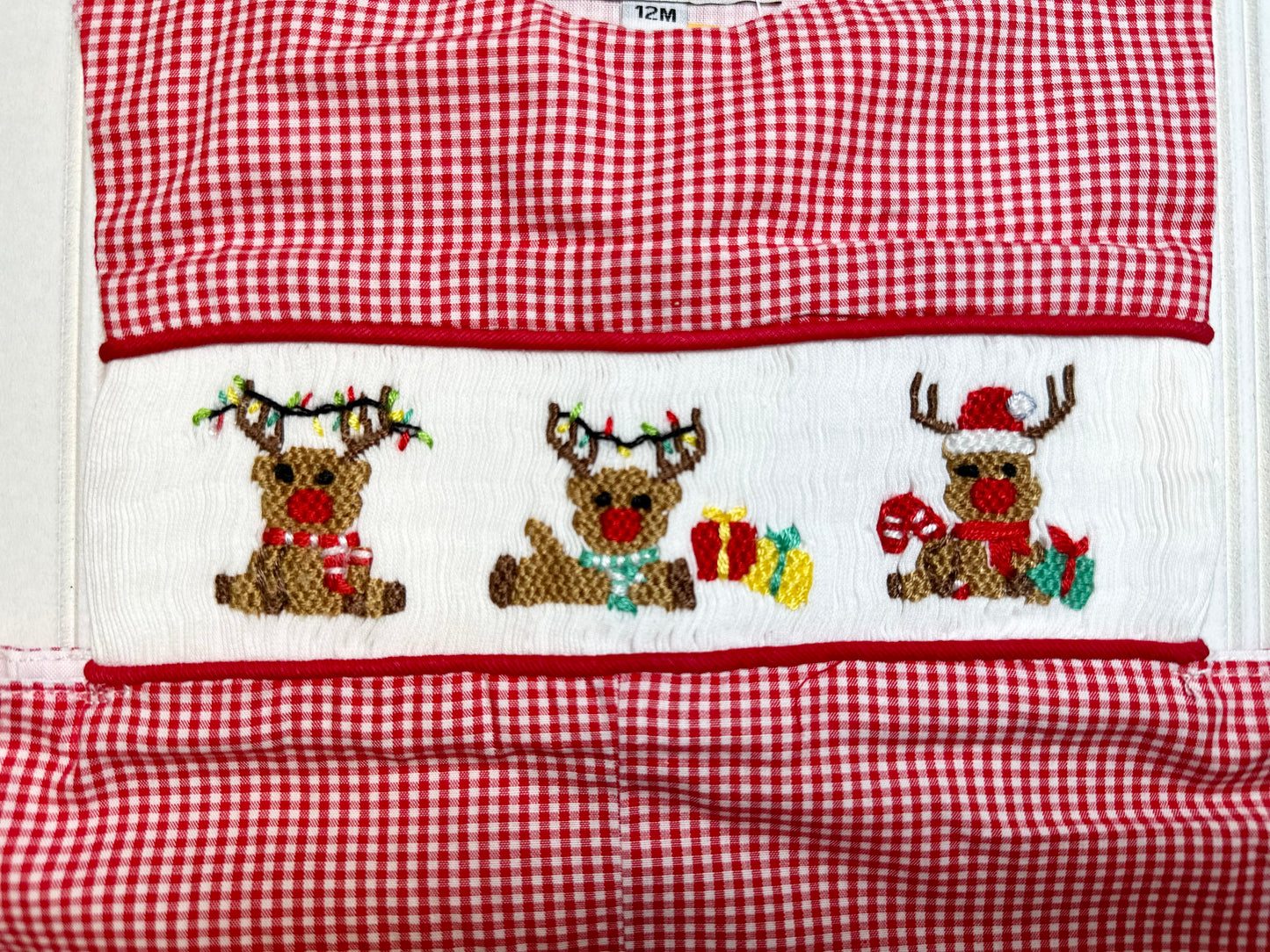 RTS: Boy’s Reindeer Smocked Longall