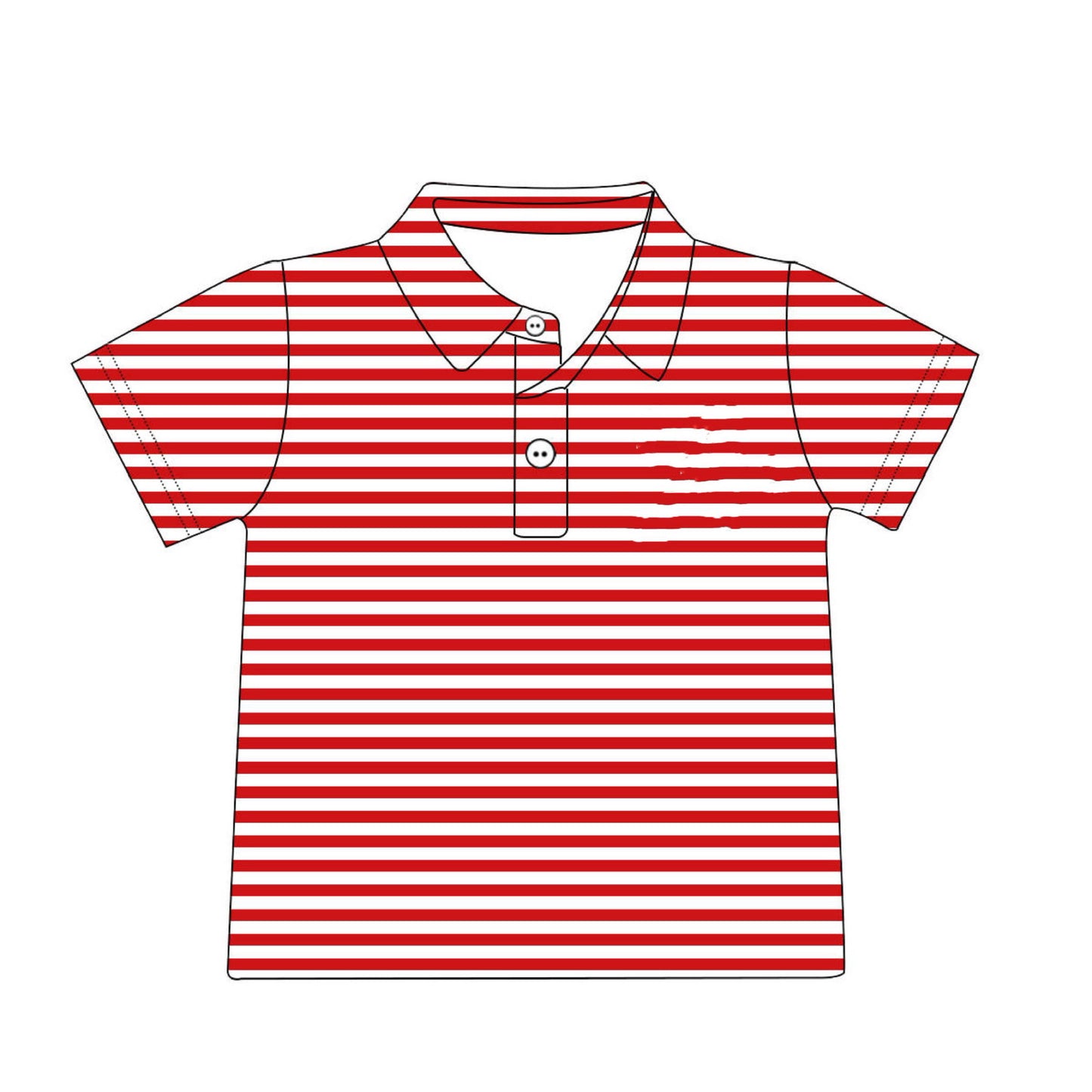 Boy’s Red/White Striped Polo Shirt