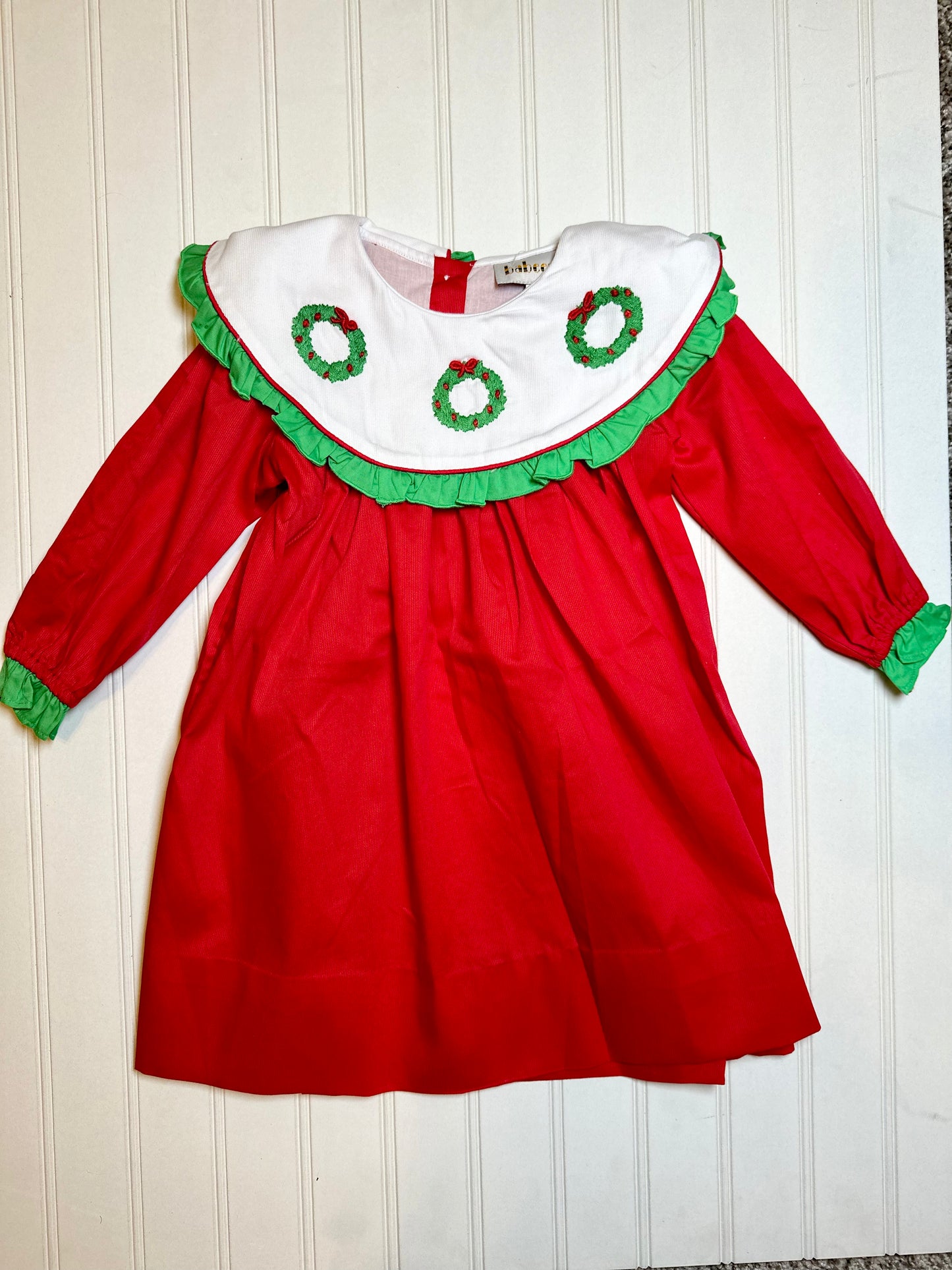 RTS: Girl’s Wreath Embroidered Dress