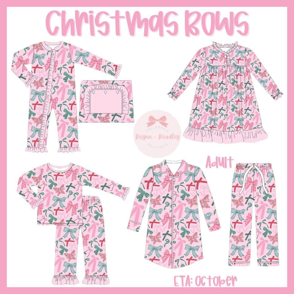 RTS: Girl’s Christmas Bows Nightgown