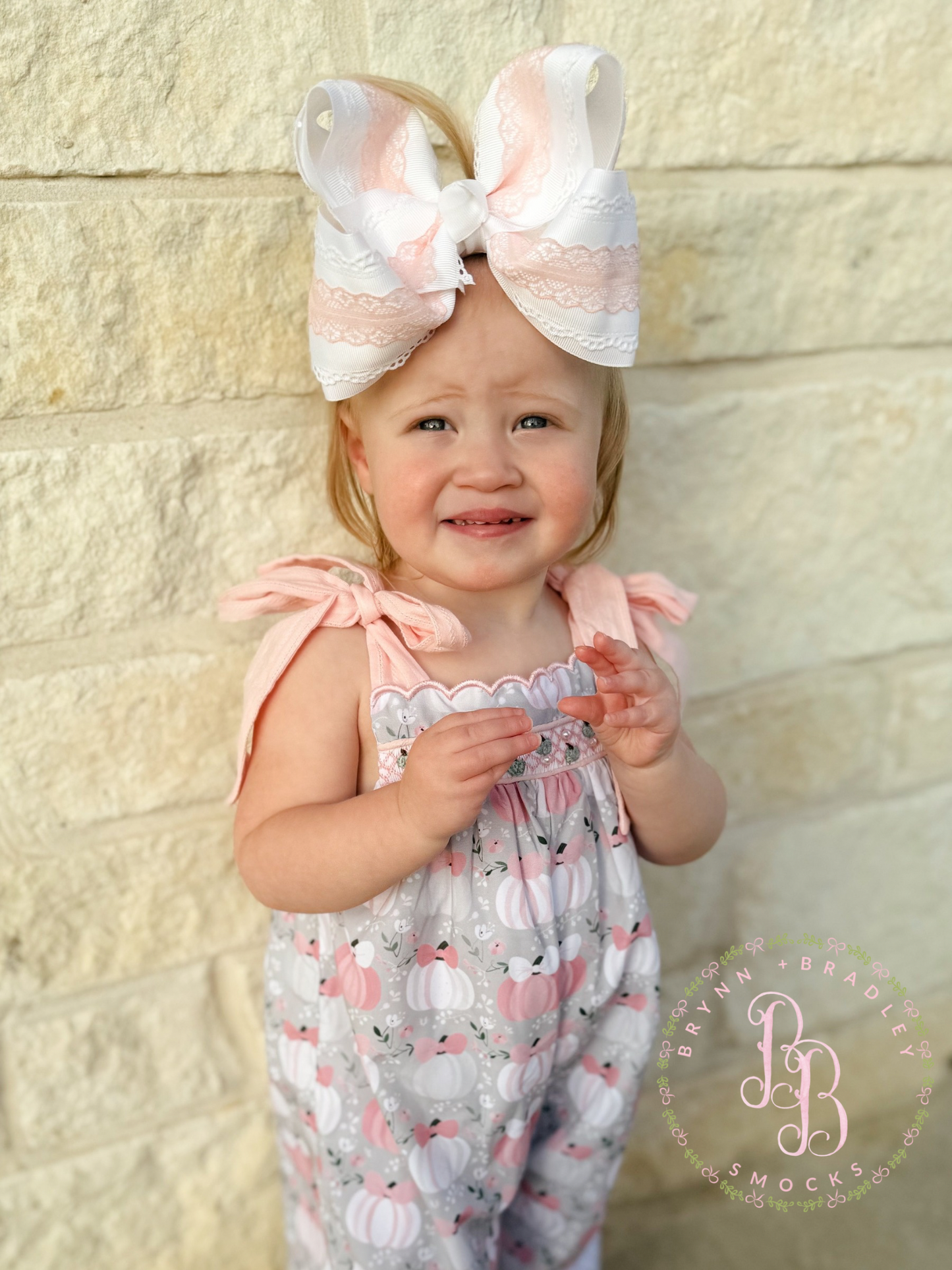 RTS: Pumpkins + Pearls Girl Romper