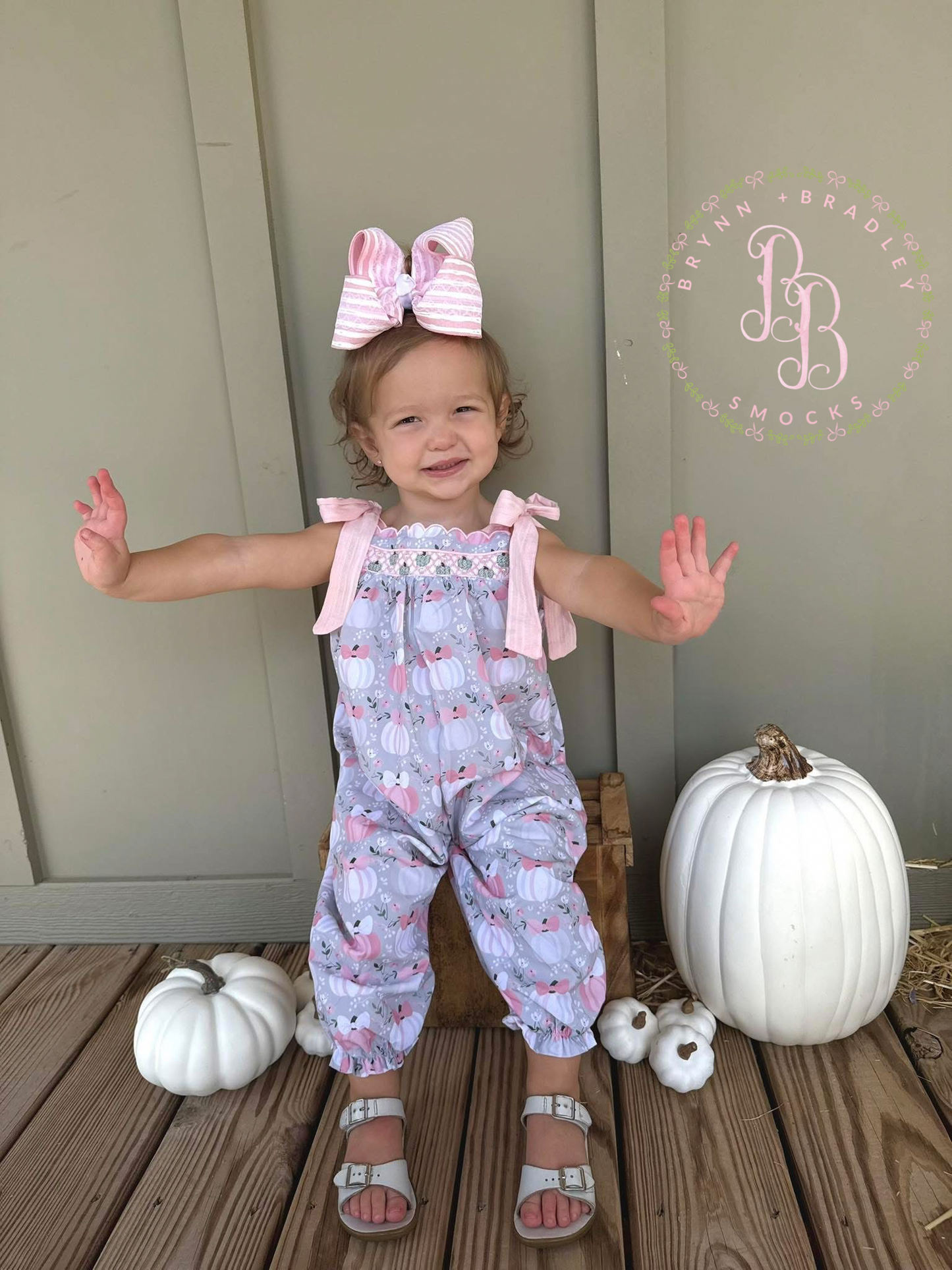 RTS: Pumpkins + Pearls Girl Romper