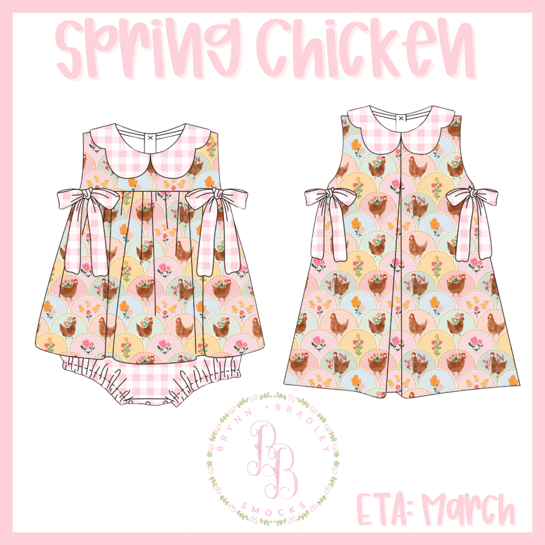 RTS: Girl’s Spring Chicken Skirted Bubble