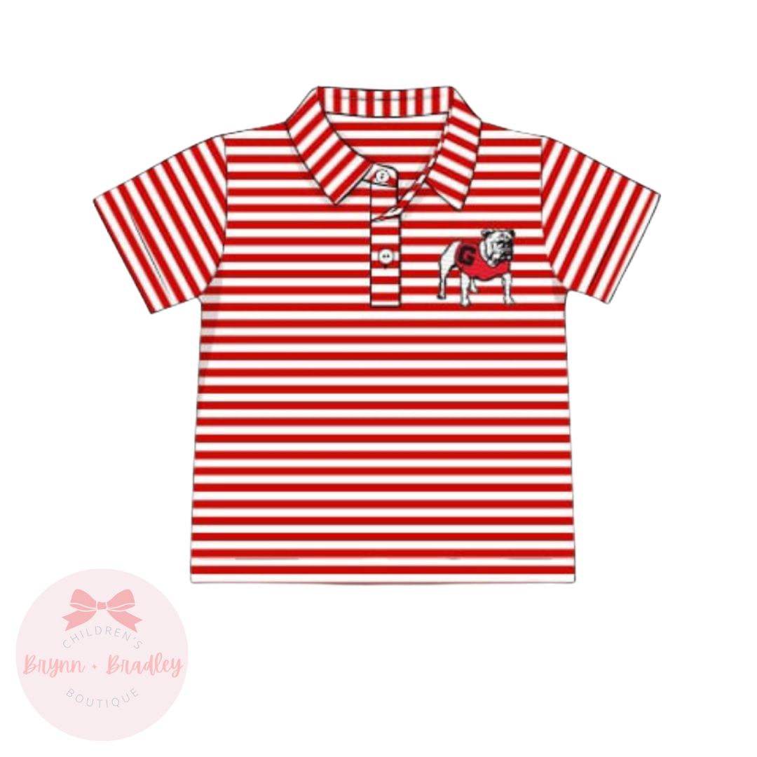 RTS: Red + Black Gameday Boy Polo Shirt