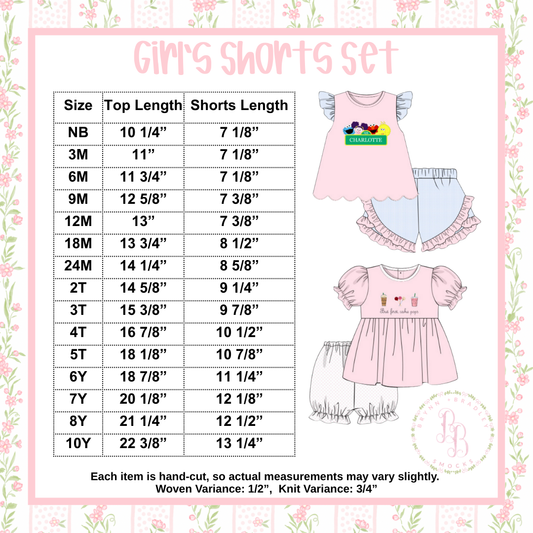 Girl Traditional Shorts Set