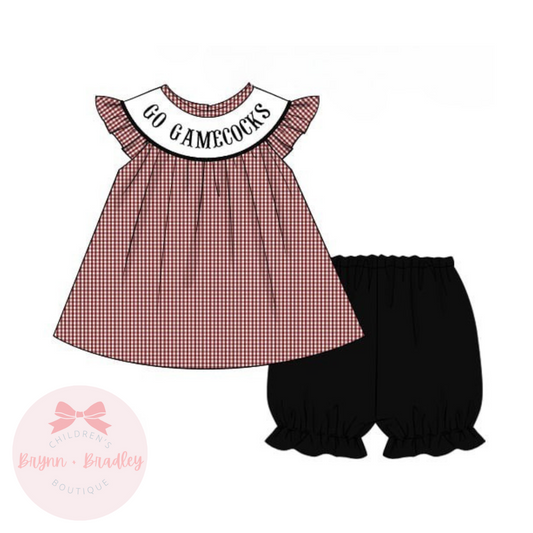 PO17: Garnet + Black Gameday Girl Shorts Set