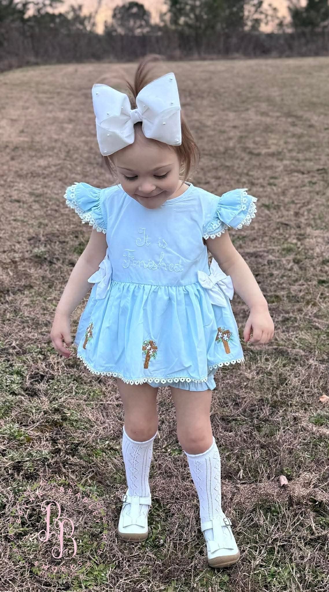 RTS: It Is Finished Girl Diaper Set **Dress Length 5T-6T!**