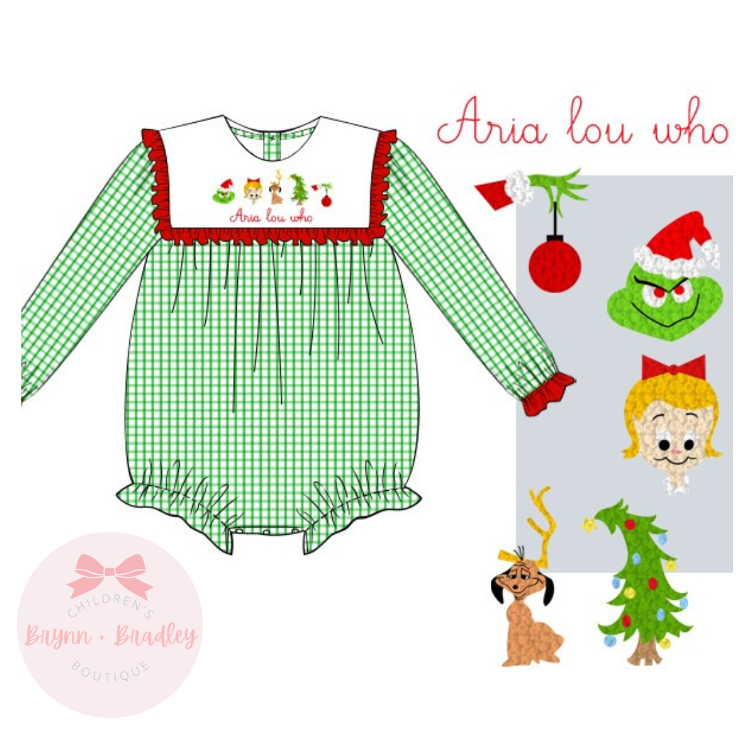 RTS: French Knot Whoville Girl Bubble