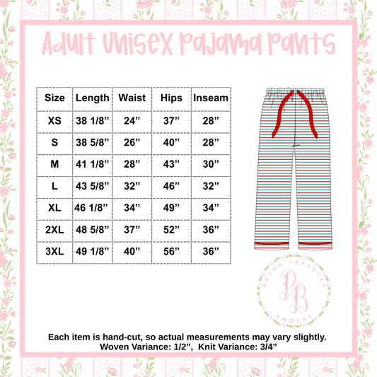 Adult Unisex PJ Pants