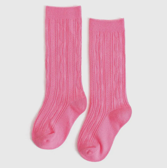 RTS: Little Stocking Co. Taffy Cable Knit Knee High Socks