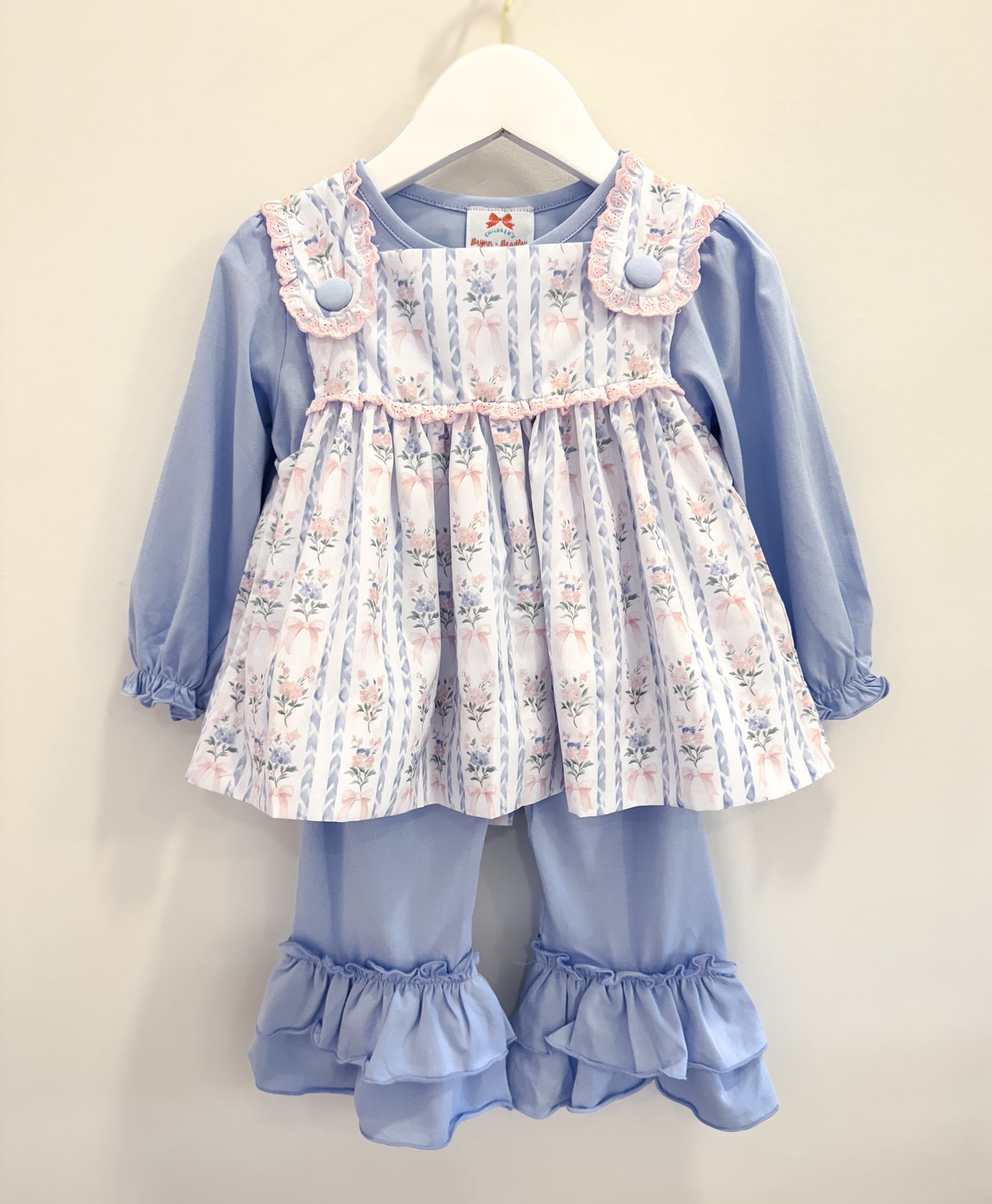 RTS: Bouquets + Bows Girl Pants Set