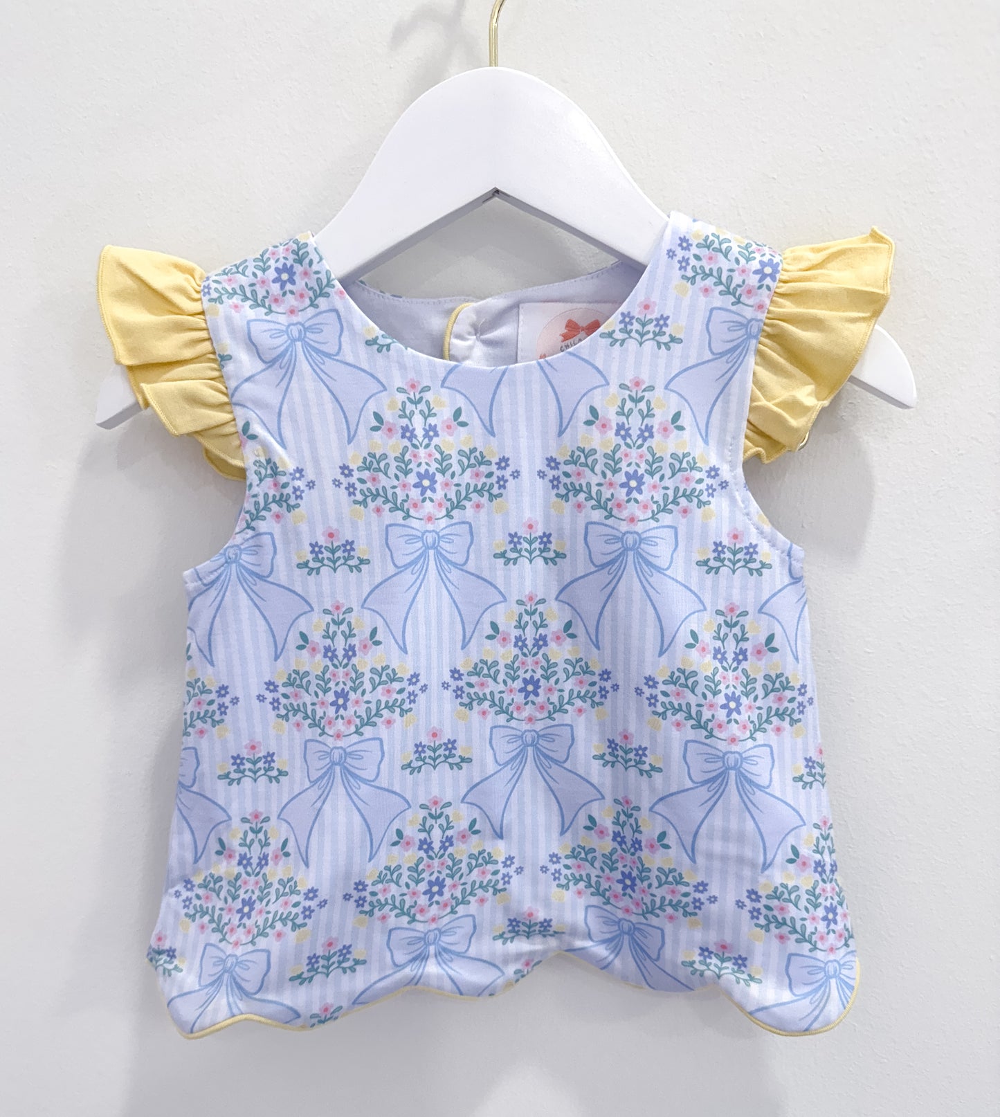 RTS: Ditsy Floral + Bows Girl Diaper Set