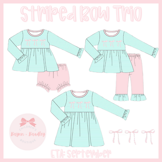 Preorder Striped Bow Trio Collection- ETA: September