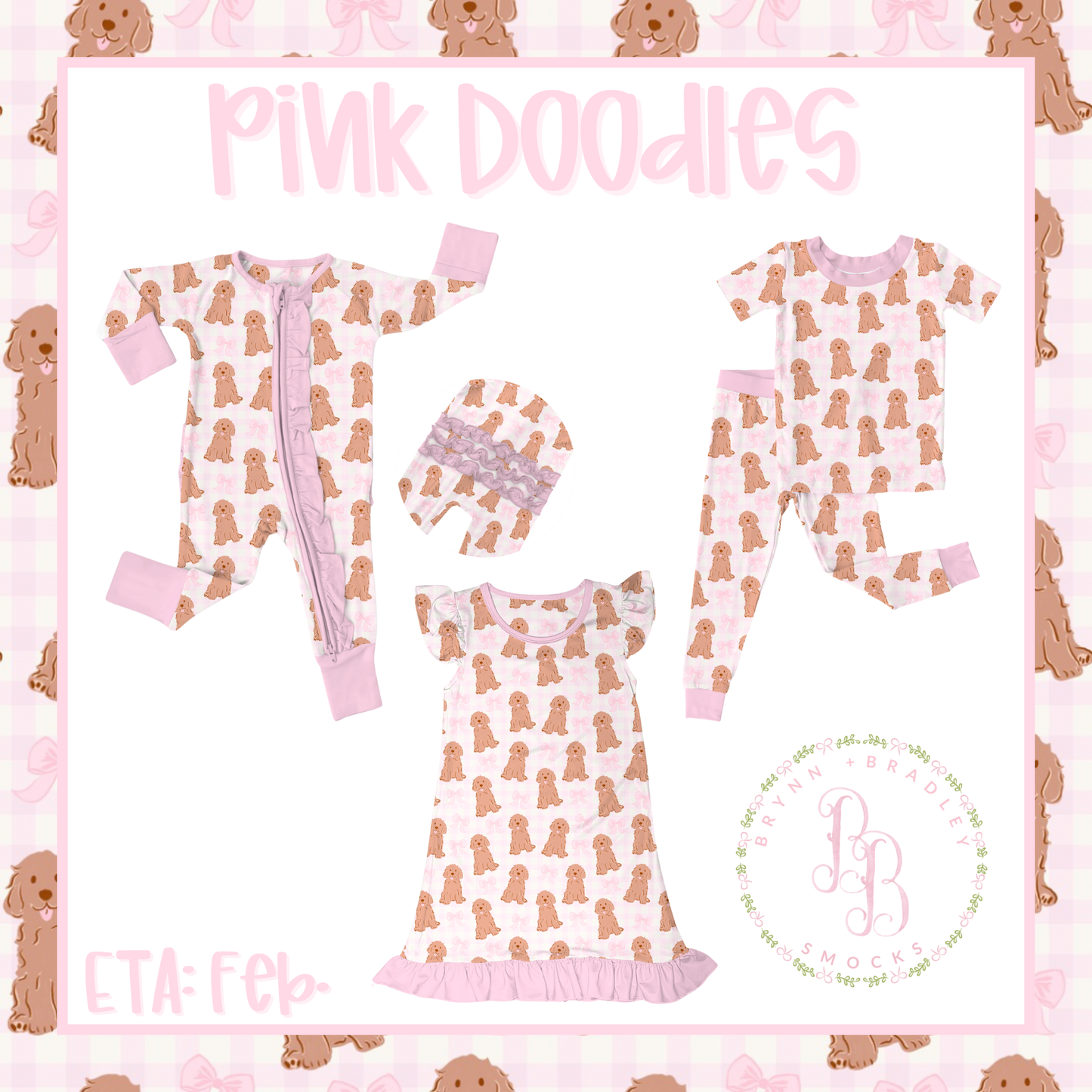 WS Preorder: Black Friday Bamboo: Pink Doodles Collection- ETA: February