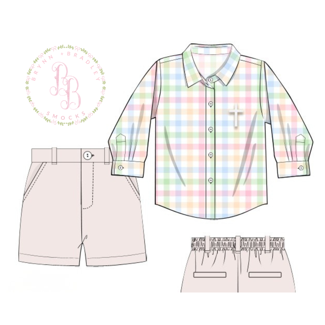 WS PO23: He is Risen Boy Shorts Set