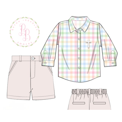 RTS: He is Risen Boy Shorts Set