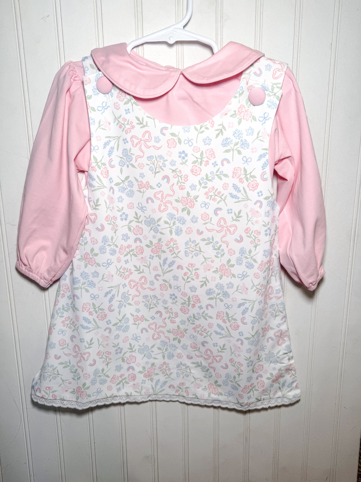 RTS: Grandmillenial Floral Girl Dress Set